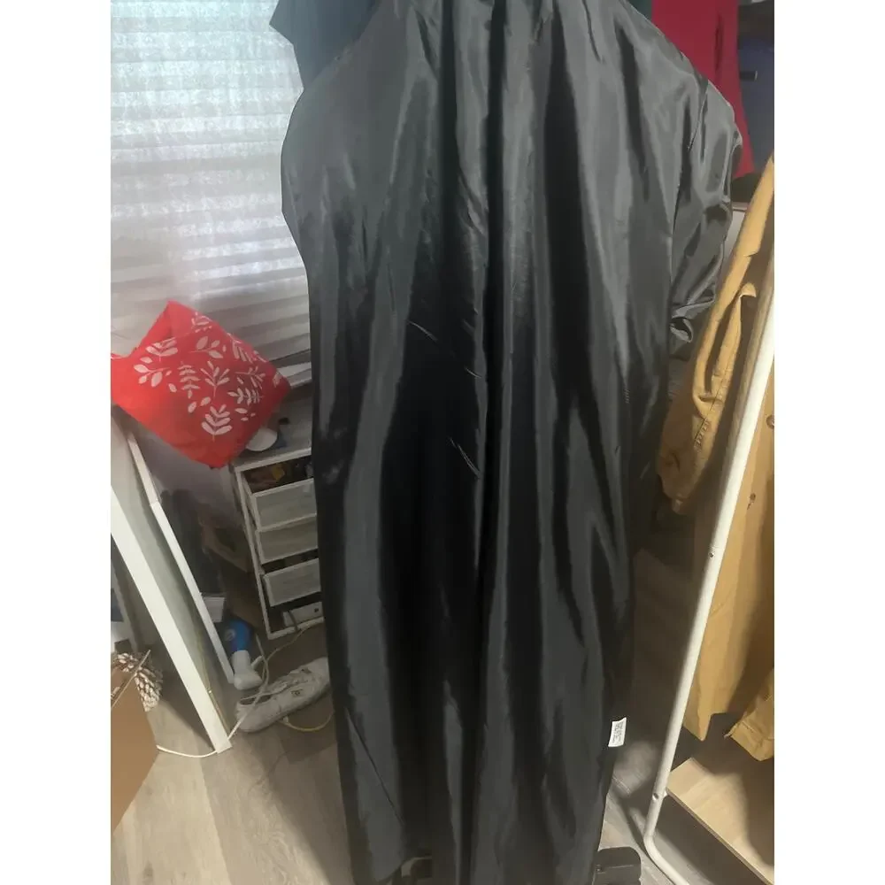 Vintage Gallery Woman Fully Lined Black Belted Trench Coat - Woman sz 22W - Picture 7 of 11